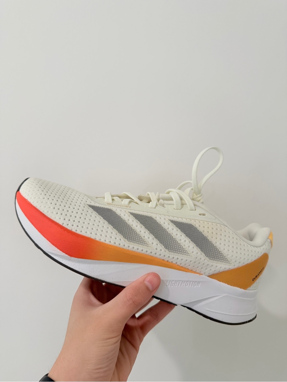 adidas Women's Cream Running Shoe with Orange Gradient